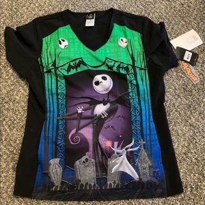 Jack Skellington scrub top- women’s medium